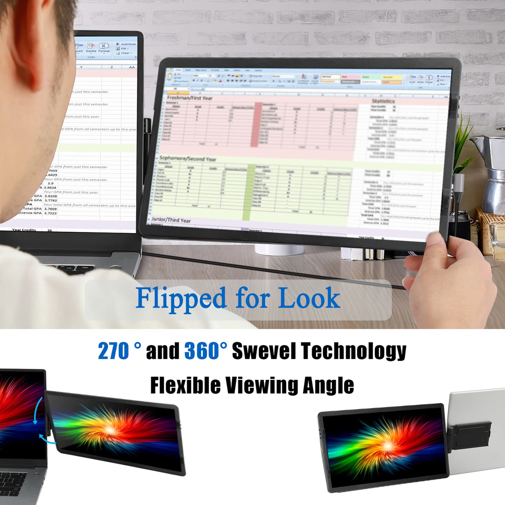 Amazon.co.jp: ノートパソコン画面エクステンダー、14.1インチ FHD